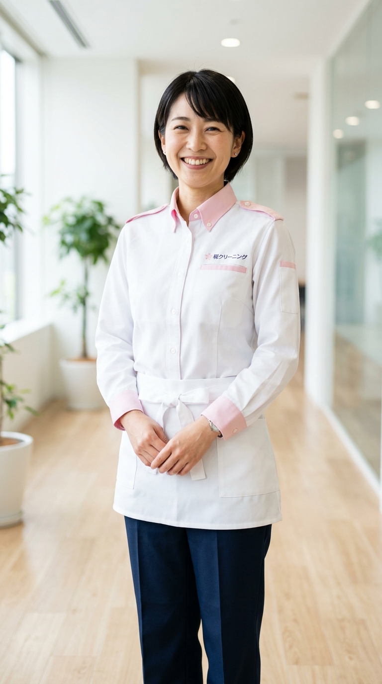 なでしこクリーン 女性スタッフがエアコンクリーニング